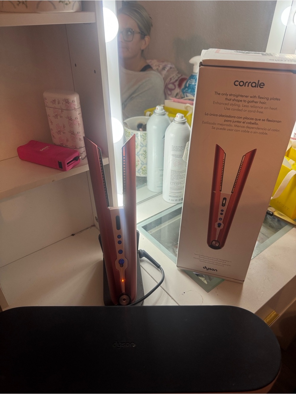 Hair Straightener on Vanity